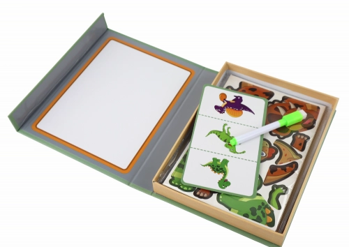Educational Magnetic Puzzle Set With a Dinosaur Theme