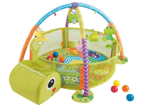 Educational Mat with Turtle Playpen Balls for Baby