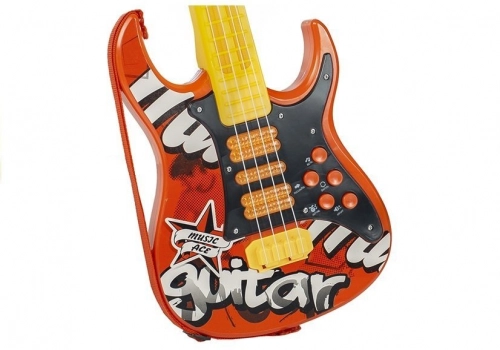 Electric Guitar Microphone Strings Red