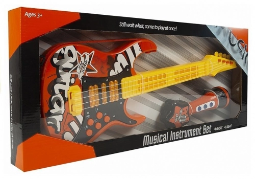 Electric Guitar Microphone Strings Red