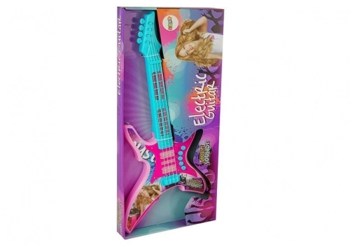 Electric Guitar with Lights and Sounds Pink 62cm