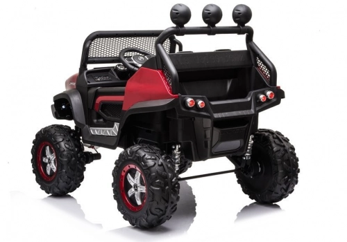 Divvietīgs bērnu elektromobilis Bagijs Mercedes Unimog S Painted Red