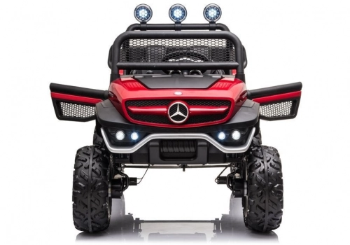 Divvietīgs bērnu elektromobilis Bagijs Mercedes Unimog S Painted Red