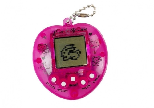 Electronic Animal Tamagotch Pink with short chain