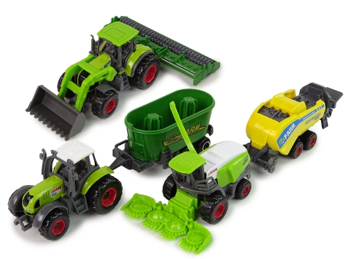 Farming machinery set Farming vehicles 6 pieces Tractor