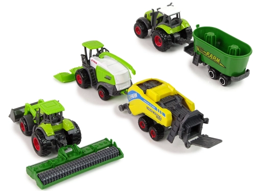 Farming machinery set Farming vehicles 6 pieces Tractor