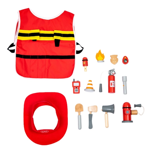 Firefighter Costume Set Firefighter Accessories Wood 14 El