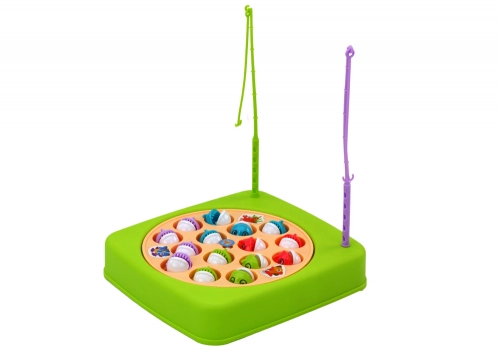 Fishing Arcade Game, 15 pieces of fishing rods, green