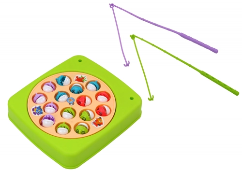 Fishing Arcade Game, 15 pieces of fishing rods, green