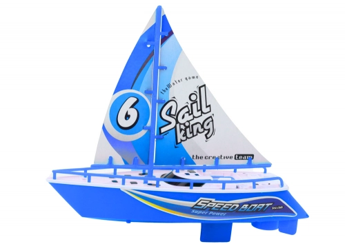 Floating Boat Battery Powered Water Toy Blue