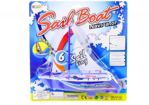 Floating Boat Battery Powered Water Toy Blue