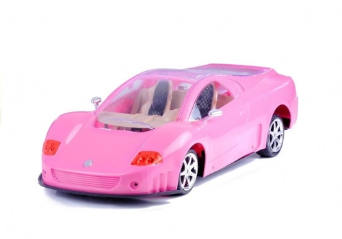 Folded Large Villa for Dolls 76 cm + Pink Car + Accessories