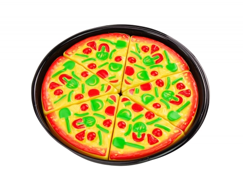 Food Products Set Pizza French Fries Ice Cream Cutlery