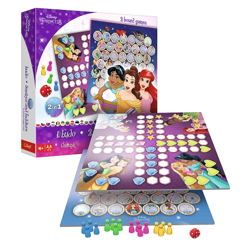 Game 2in1 Chinese Man / Snakes and Ladders - Princess Disney Princess Trefl 02418