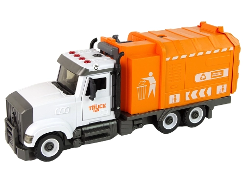 Garbage Truck for Unscrewing and Twisting Accessories Orange