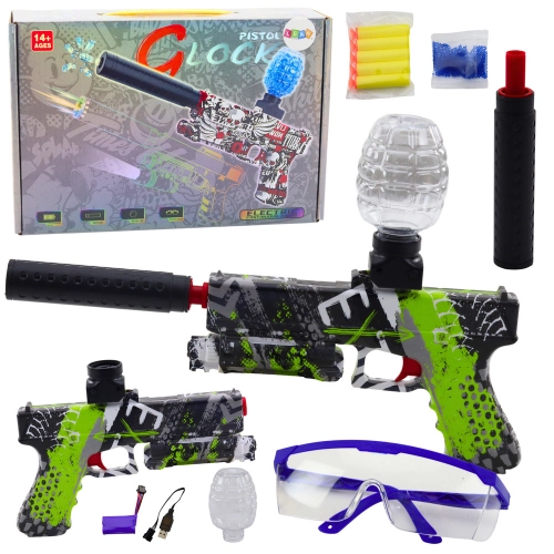 Glock Gun For Gel Balls Water Foam Darts 2in1