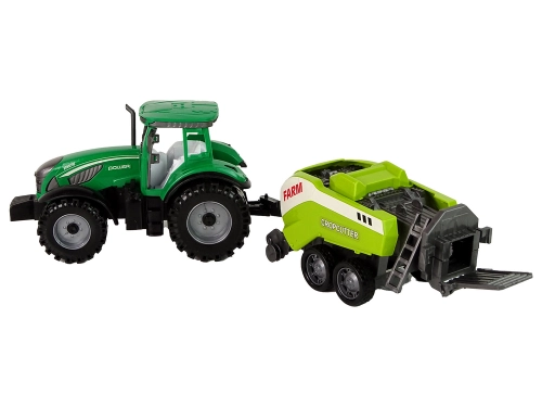 Green Agricultural Tractor, Seeder, Friction Drive