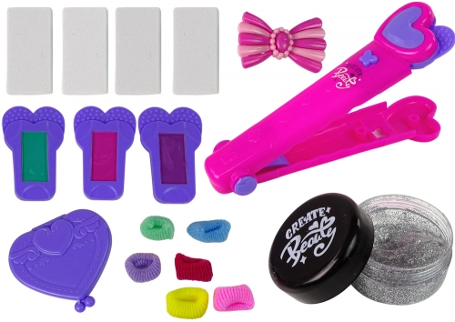 Hair Styling Kit Straightener with Coloured Chalks for Strands + Hair accessories