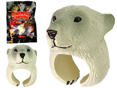 Hand Ring Educational Animals Bear White