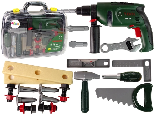 Handyman Set in a Carrying Case Battery Drill Hammer