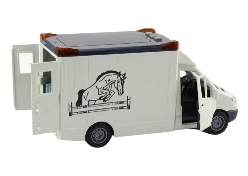 Horse Transporter Car Opening Doors Light Sound White