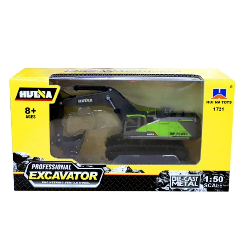 Huina Metal Crawler Excavator Green 1:50