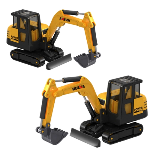 Huina Yellow 1:80 Metal Excavator Collectible Model