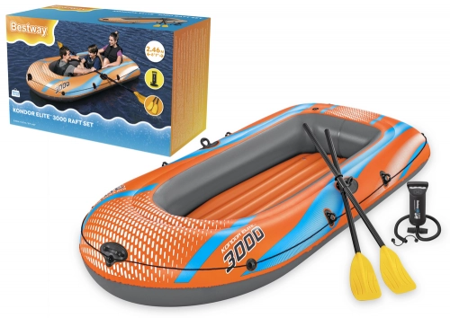 Inflatable Boat 3 Seater 246 x 122 cm Bestway 61145