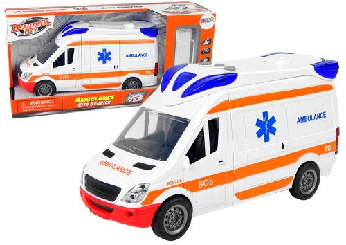Interactive Ambulance + Stretcher Light and sound effects ! Opening doors