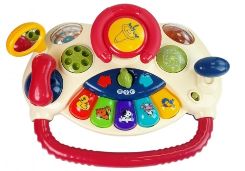 Interactive Baby Steering Wheel Piano Animal Sounds Phone