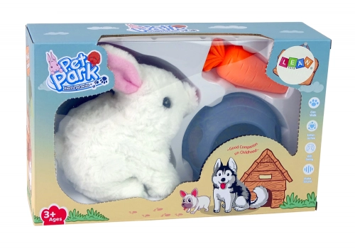 Interactive Bunny Rabbit Mascot White Carrot Bowl