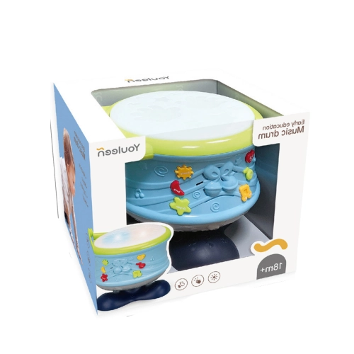interactive Musical Drum Educational Lights Sounds Blue