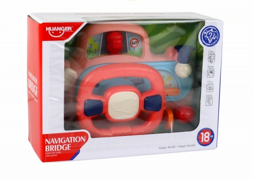 Interactive Pink Steering Wheel Driving Simulator Multifunctional