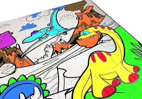 Jurassic Dinosaur Painting Puzzle 24 parts