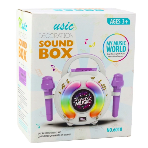 Karaoke Set Two Microphones Bluetooth Speaker MP3 Recording LED