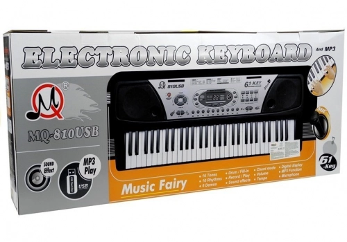 Keyboard MQ-810 MP3 with Microphone 61 Keys