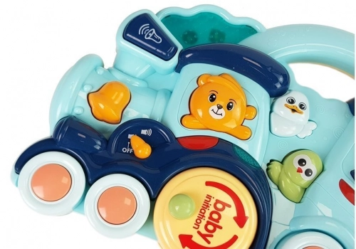 Kids Interactive Toy Locomotive Animal Sounds Blue