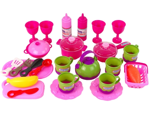 Kitchen Set 31 Elements Bag Dishes Plates Kids