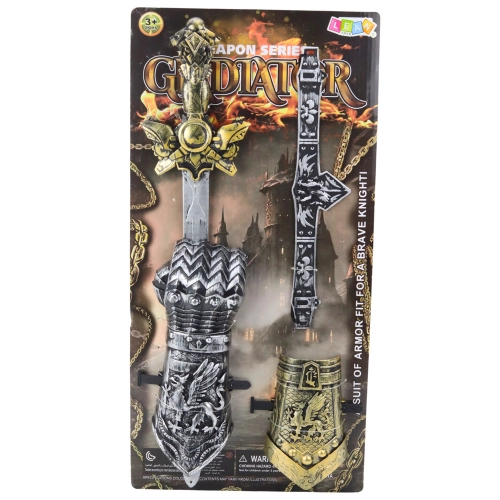 Knight Set Gladiator Sword Protectors Belt Decorated