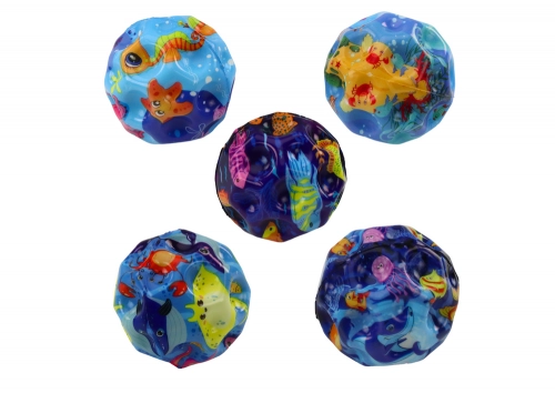 Krāsaina spīdošā bumbiņa Sea Animals 7 cm