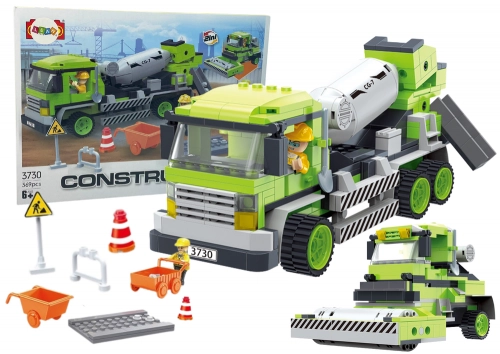 Large Concrete Roller 369 Piece Construction Brick Set