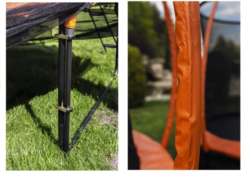 Batuts ar drošības tīklu un kāpnēm 244 cm (8ft) LEAN SPORT BEST Orange