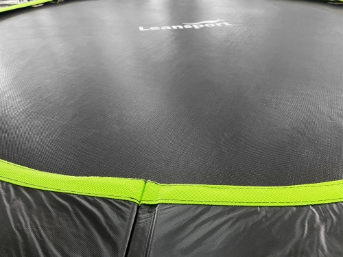 Батут с защитной сеткой и лестница 305 см (10ft) LEAN Sport Max Black-Green