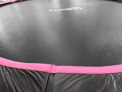 Batuts ar drošības tīklu un kāpnēm 366 cm (12ft) LEAN Sport Max Black-Pink