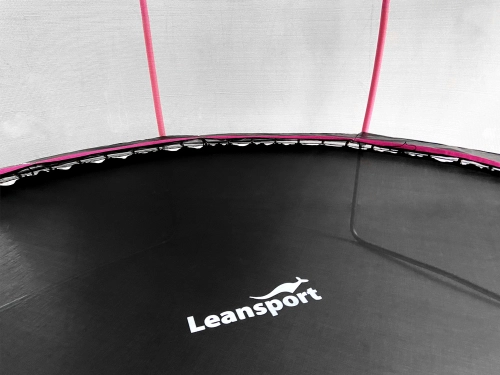 Batuts ar drošības tīklu un kāpnēm 488 cm (16ft) LEAN Sport Max Black-Pink