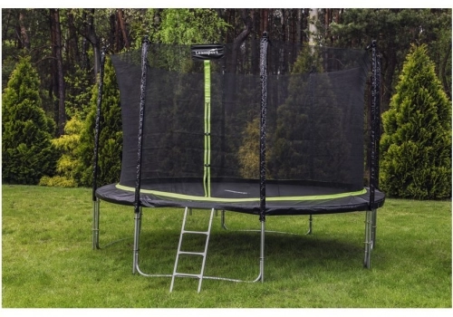 Батут с защитной сеткой и лестница 427 см (14ft) Sport PRO Green