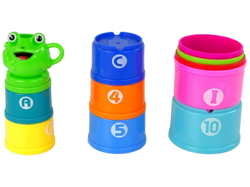 Learning Pyramid Bath Cups Numbers Letters