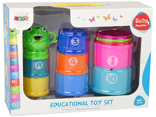 Learning Pyramid Bath Cups Numbers Letters