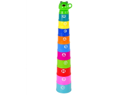Learning Pyramid Bath Cups Numbers Letters