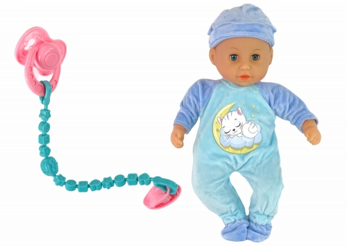 Lelles mazulis ar knupīti un pudelīti 38 cm Blue